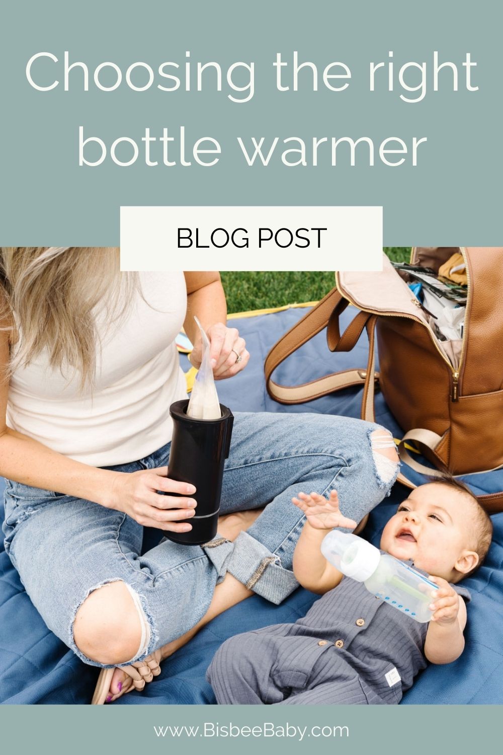 Warm breast milk bags on-the-go with portable bottle warmer