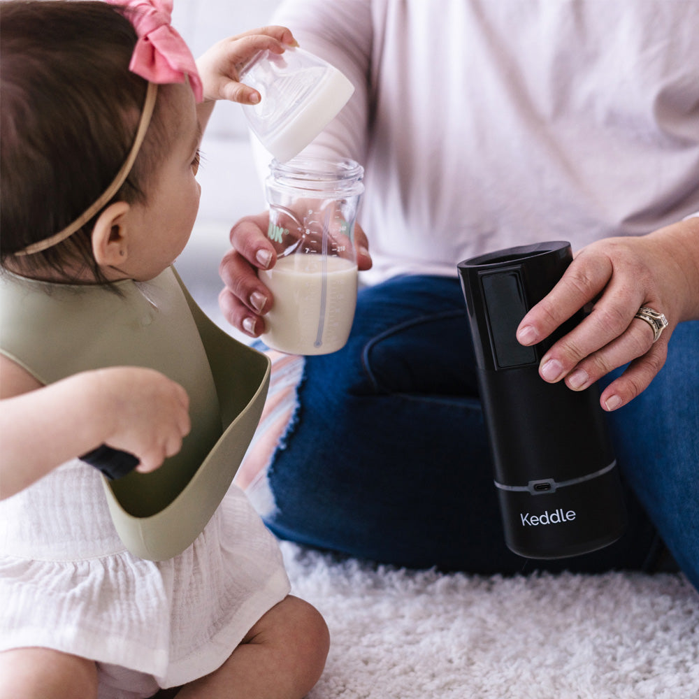 The Keddle uses 6 temperature sensors to evenly warm breast milk and formula faster than any other bottle warmer.